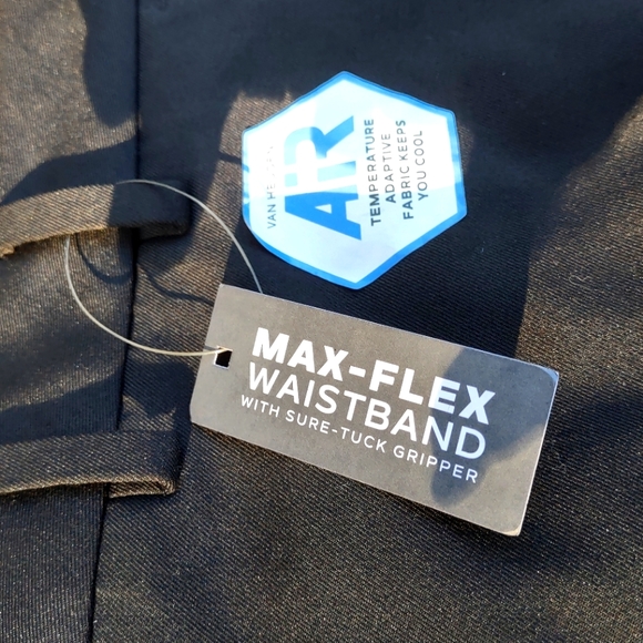 Men's Van Heusen Big and Tall Air Straight-Fit Flex Dress Pants in Black - Picture 8 of 11